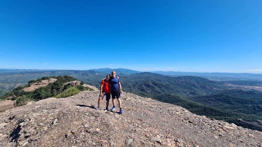 Mikko and Arto on the top of the Sant Llorenc del Munt