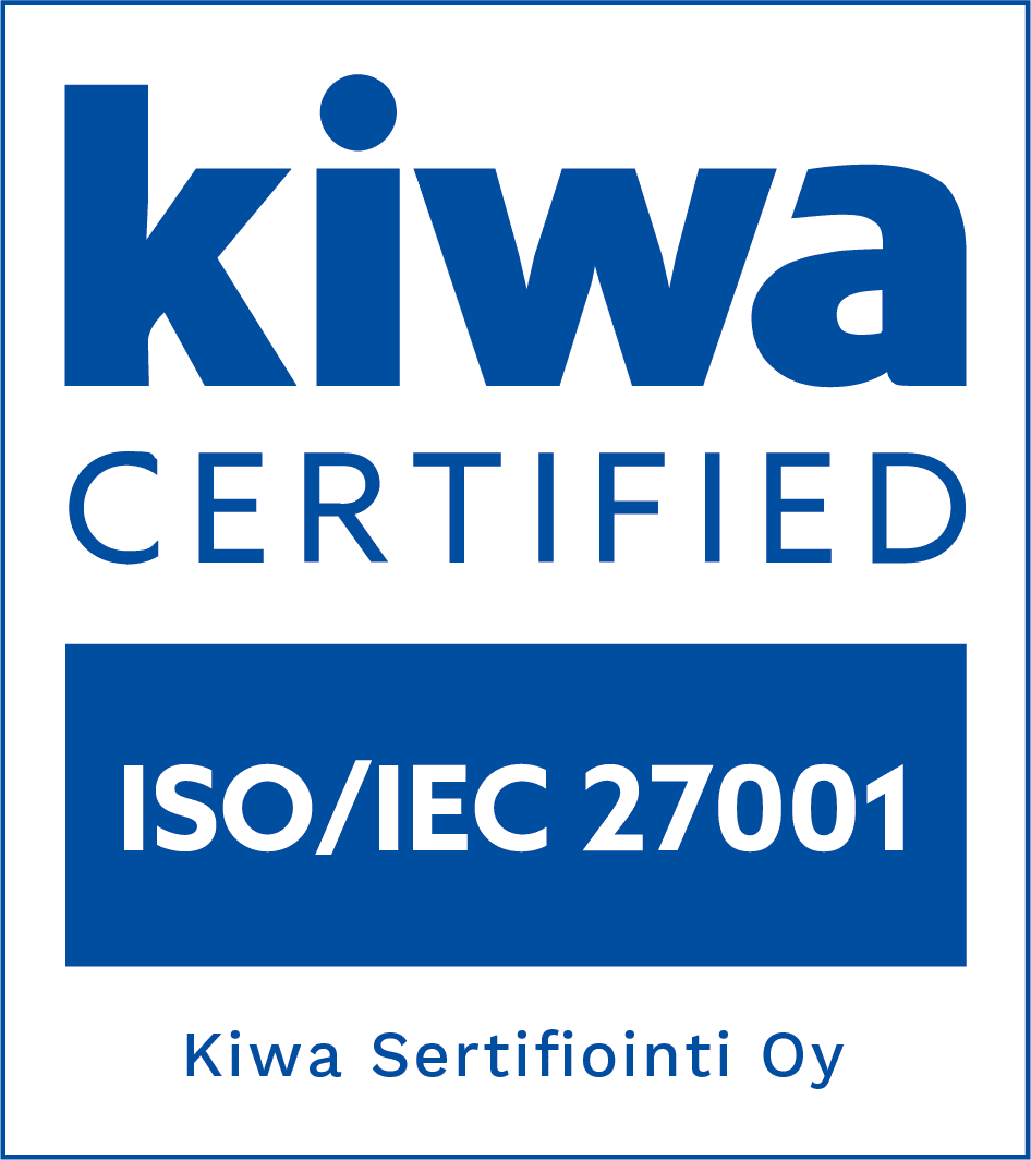 Kiwa certified ISO/IEC 27001 -logo